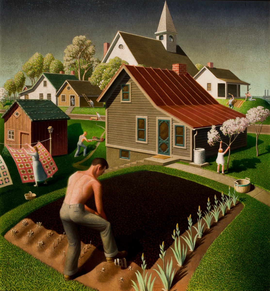 Spring in Town, Grant Wood, 1941