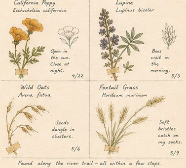 Pressed from the Valley — a wildflower page