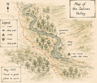 A Map of the Salinas — an explorer's bird's-eye view
