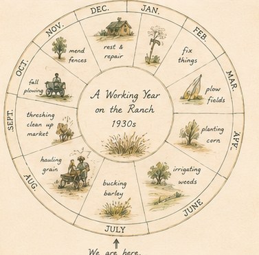 A Working Year on the Ranch — a seasonal wheel